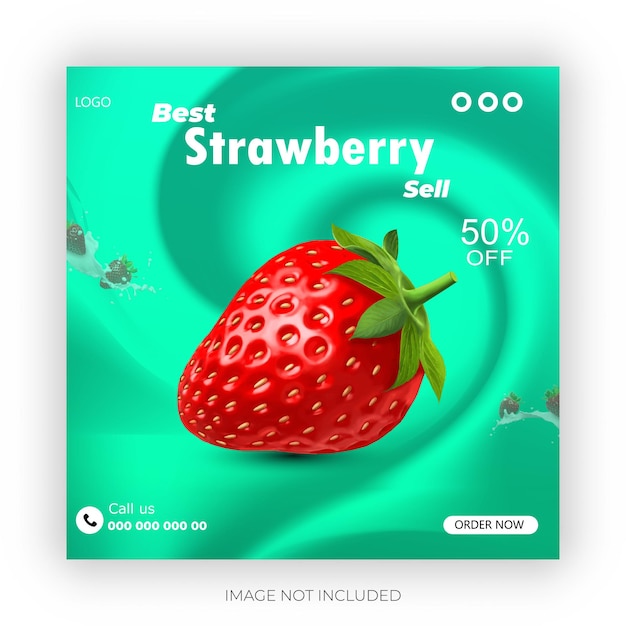 un poster di una fragola che dice il miglior acquisto