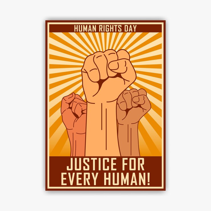 Vettore un poster per i diritti umani