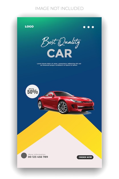 un poster per la migliore auto mostra una macchina che dice il miglior valore