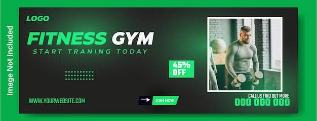 un poster per la palestra mostra un uomo che prende una foto di un uomo