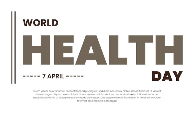 un poster per la salute mondiale con il testo salute mondiale