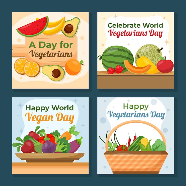 un poster per un felice giorno vegano per il giorno vegano
