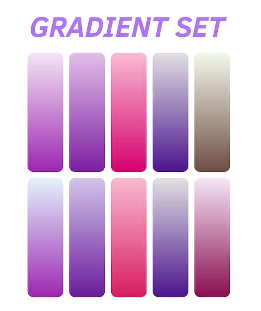 un poster per un set di prodotti di colori diversi