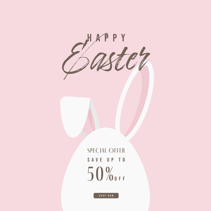Un poster rosa con su scritto buona pasqua