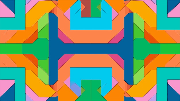 un quadrato colorato con le lettere z e zigzag su di esso