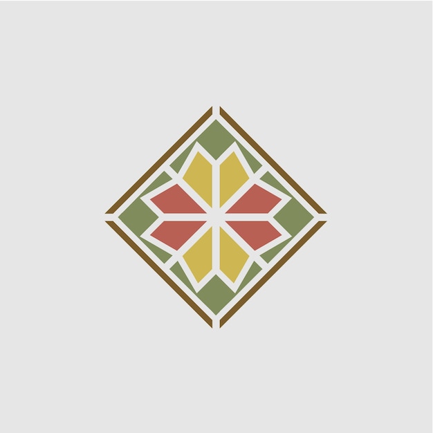 Un quadrato con sopra un disegno floreale