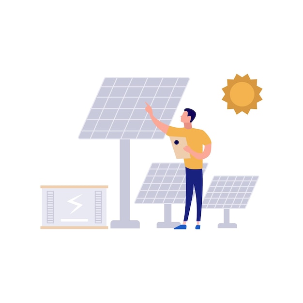 Un ragazzo che spiega come funziona l'energia solare