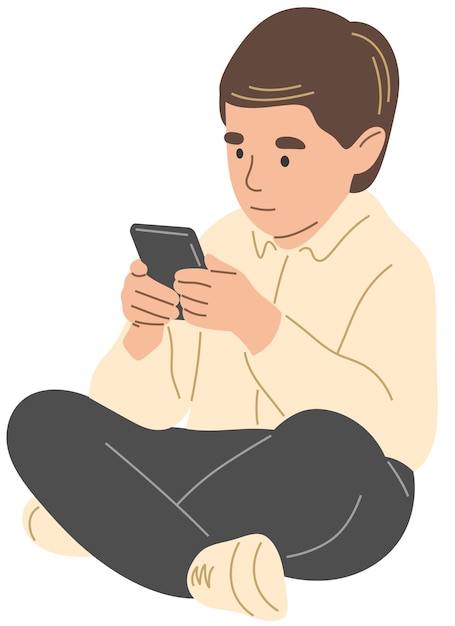 Un ragazzo con il telefono in mano