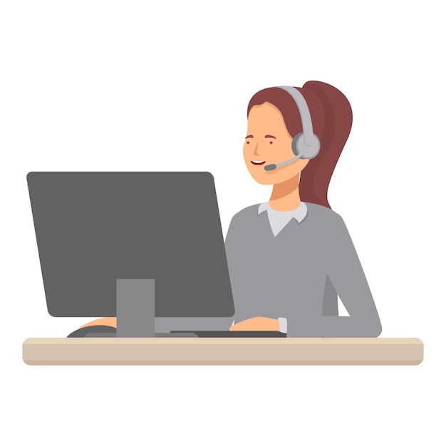 Un rappresentante del servizio clienti amichevole al lavoro