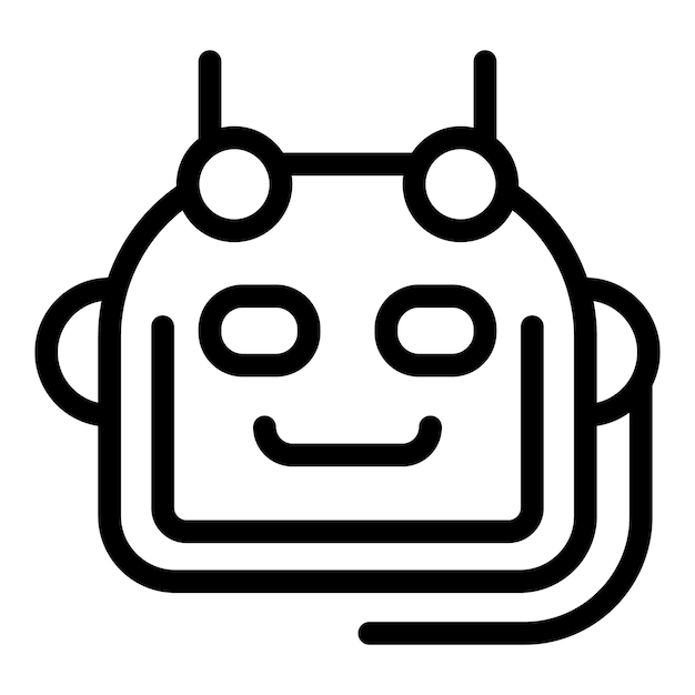 Un robot carino che sorride e mostra il concetto di intelligenza artificiale