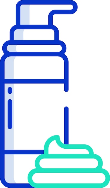 un rubinetto blu e verde con una maniglia blu