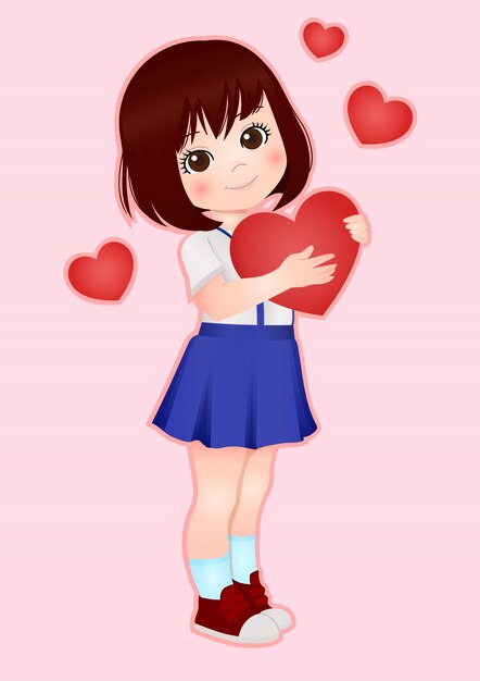 Un sacco di amore ragazza