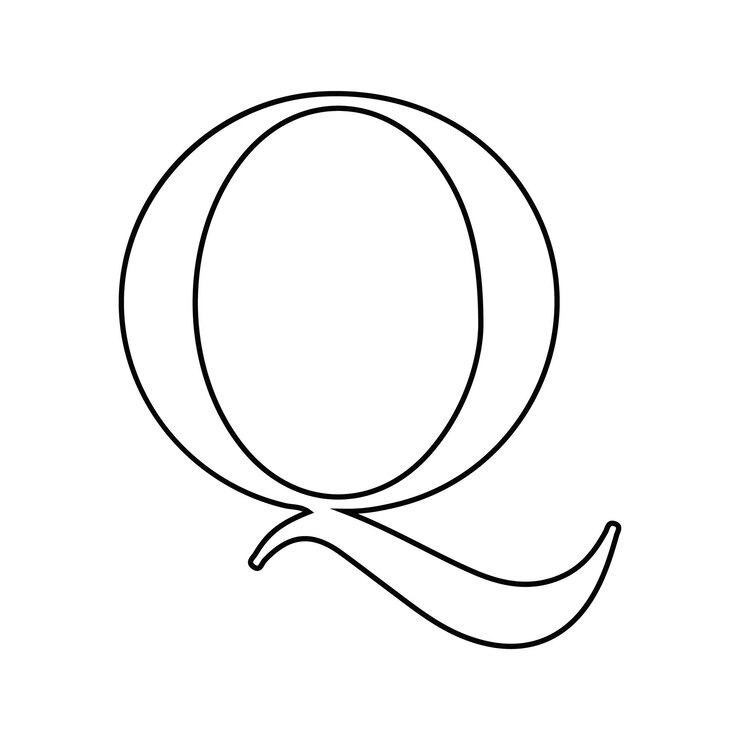 Vettore un semplice schema di una lettera q