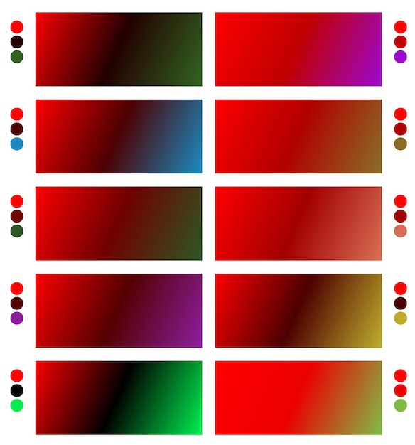 un set colorato di carte con diversi colori e colori