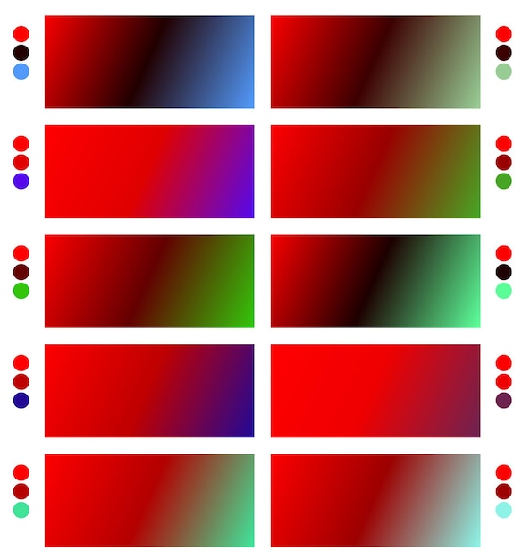 un set colorato di colori con diversi colori e colori