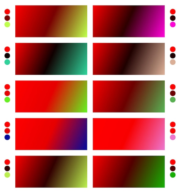 un set colorato di colori con diversi colori e colori