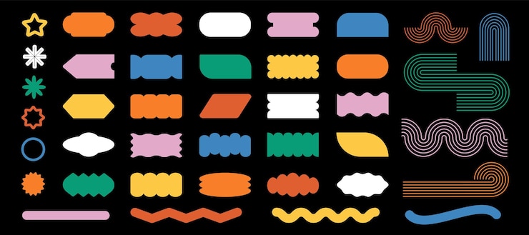 Vettore un set colorato di pulsanti con la parola mac su di loro