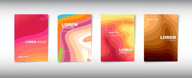 Un set di Cover Design astratto moderno