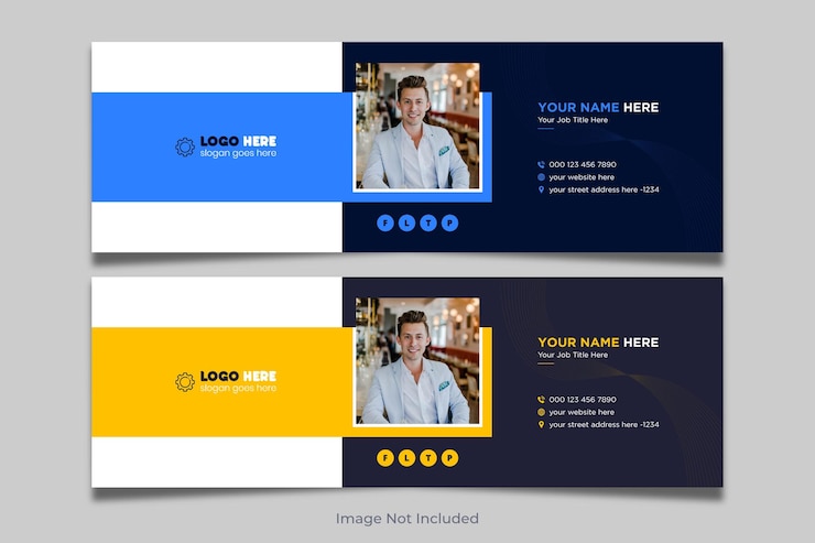 Vettore un set di due banner web per un ristorante chiamato logo
