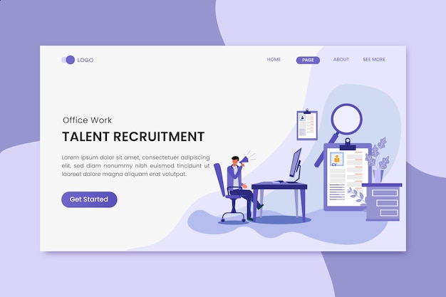 Un sito web che dice lavoro personale su di esso