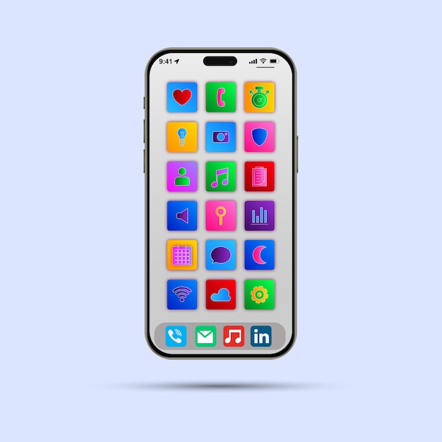 un telefono con un'app
