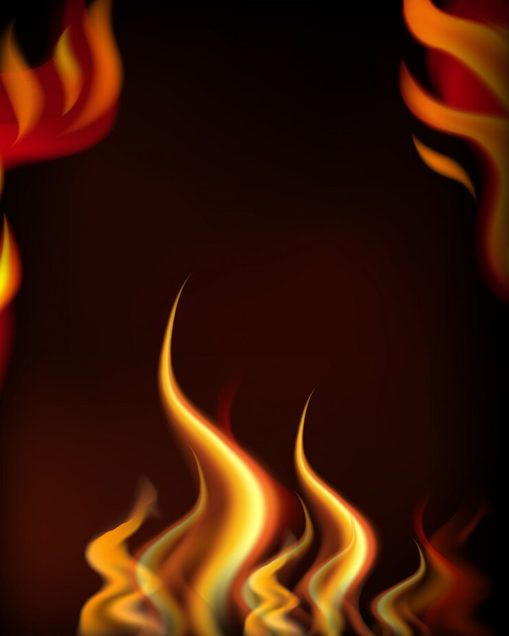 Vettore un tempiate hot fire frame