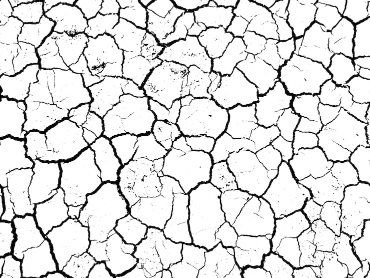 Vettore un terreno incrinato, incrinato, incrinato, incrinato, incrinato, incrinato, incrinato.