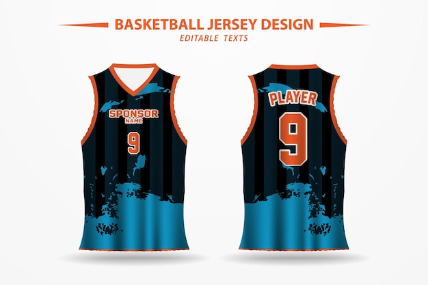Un unico design e modello di maglietta di basket sportivo astratto