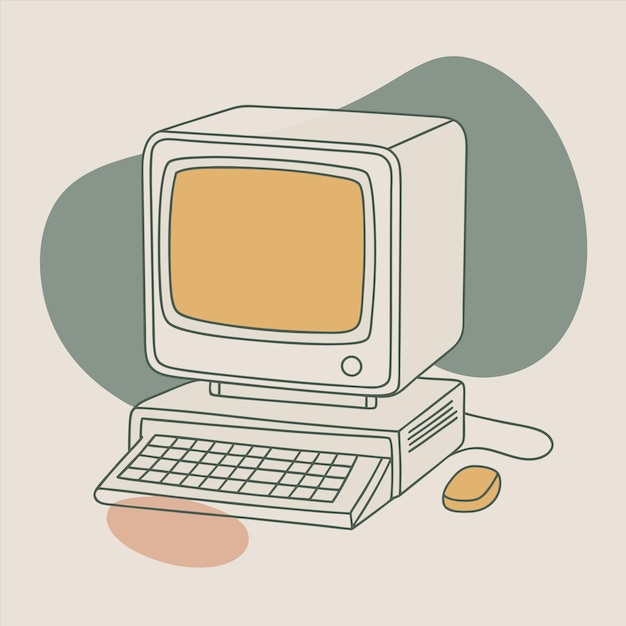 un vecchio computer con uno schermo che dice "lo schermo è aperto"
