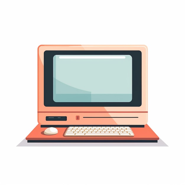 un vecchio computer con uno schermo che dice vecchio