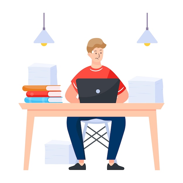 Un vettore trendy di consulenza del lavoro online