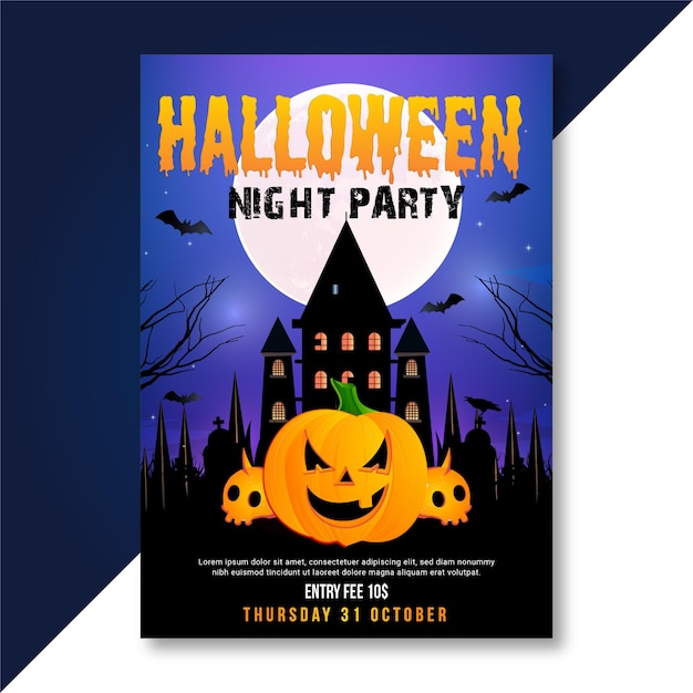 Un volantino per la festa di Halloween.