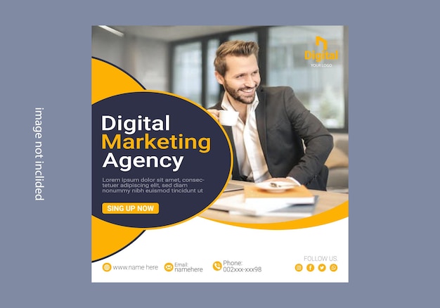 Un volantino per un'agenzia di marketing digitale.