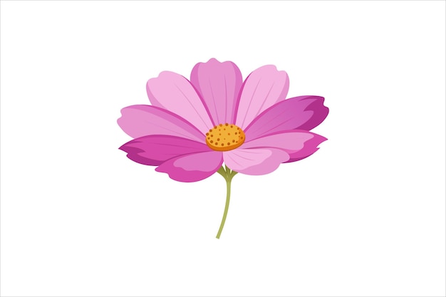 Una bella illustrazione di un'opera d'arte vettoriale di fiori cosmici