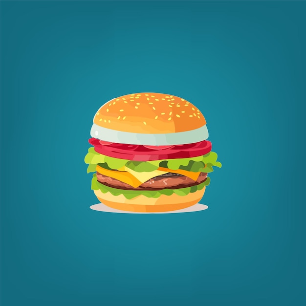 Una bella illustrazione vettoriale di hamburger