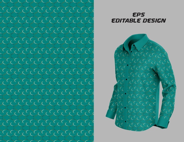 una camicia verde e blu con le parole energia