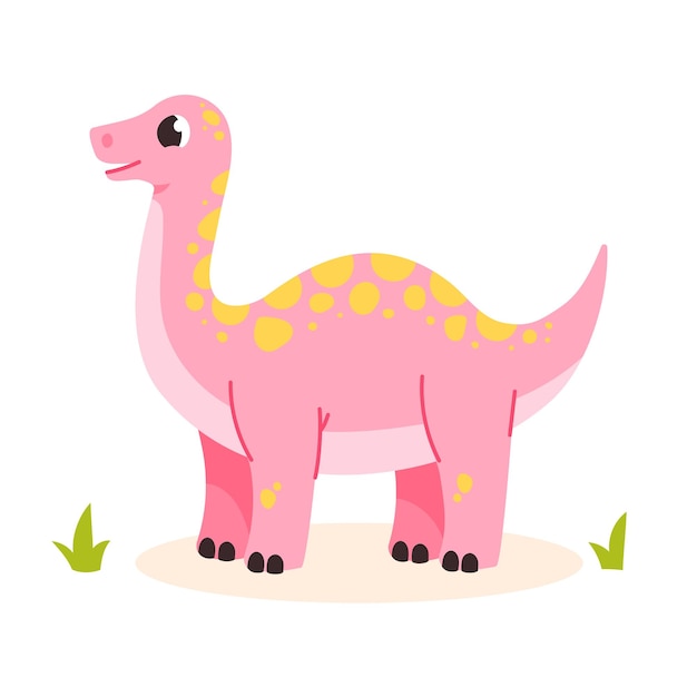 Una caricatura vettoriale di dinosauri carinosa