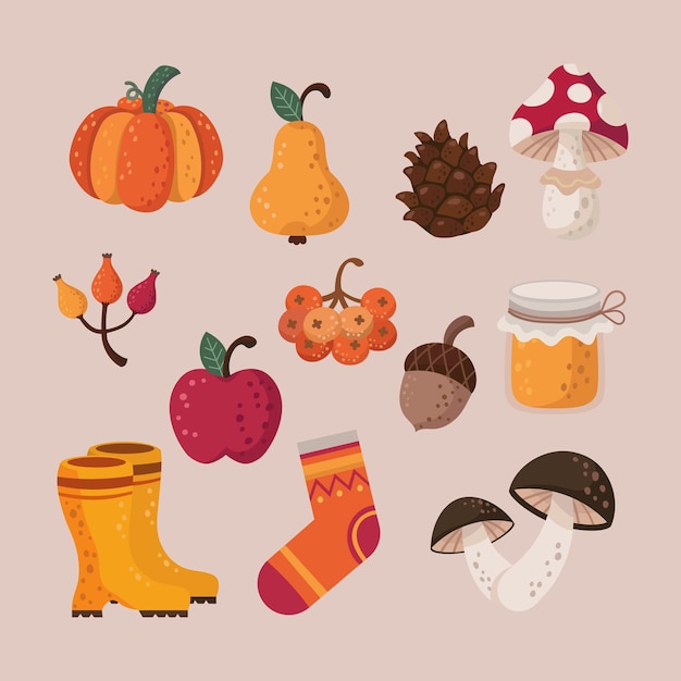 una collezione di frutta e verdura, compresa