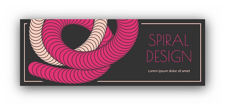 Vettore una colorata spirale intrecciata modello di elementi per la progettazione di copertine striscioni manifesti interni e idee creative