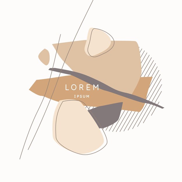 Una composizione con elementi astratti in uno stile popolare Sfondo per il tuo design Poster per un blog e un sito web