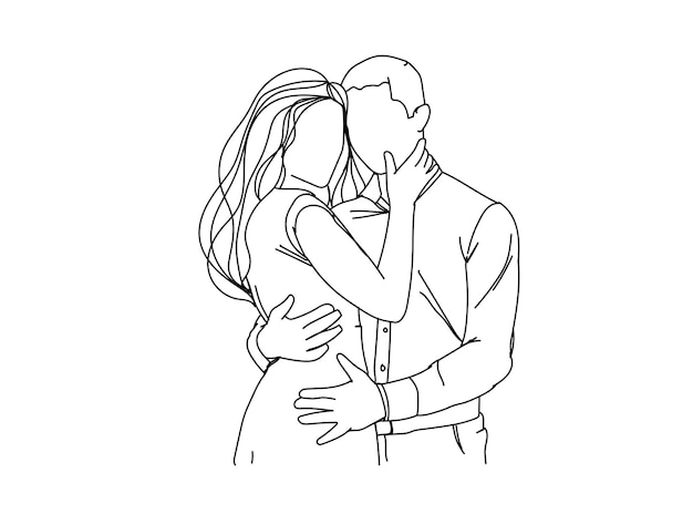 Una coppia carina, un disegno a righe.