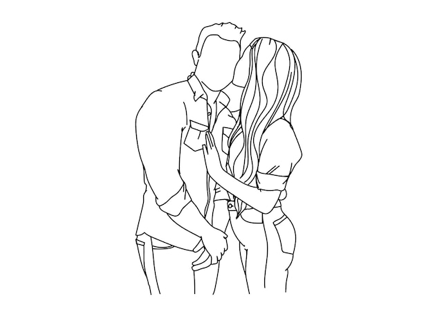 Una coppia carina, un disegno a righe.
