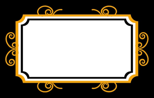 una cornice d'oro con un disegno decorativo