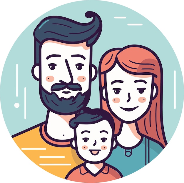 una famiglia con un bambino sulle spalle