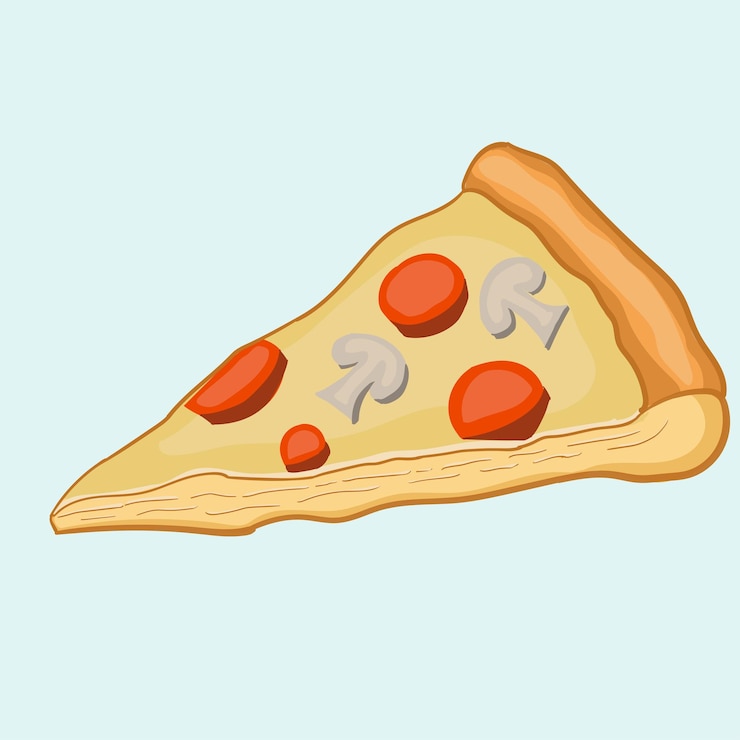 Vettore una fetta di pizza