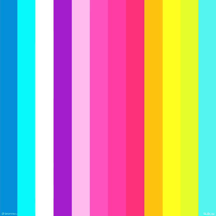 Vettore una fila di linee color arcobaleno con uno sfondo blu