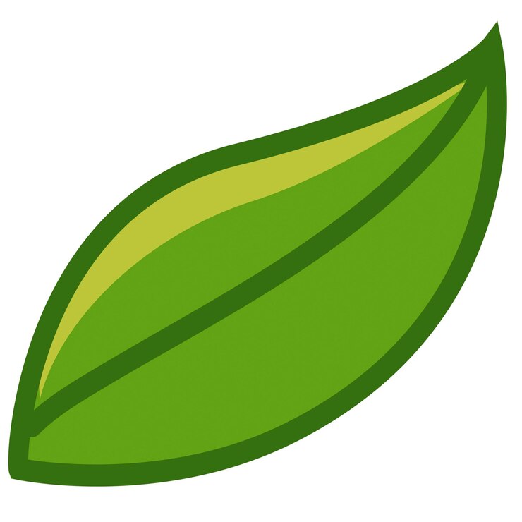 Una foglia verde con la parola verde su di essa