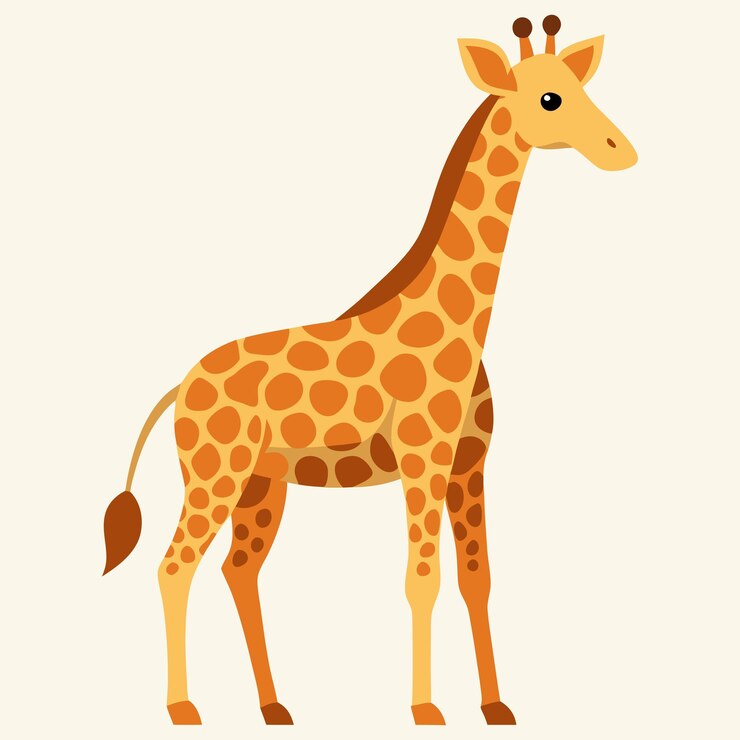 Vettore una grande giraffa accurata in stile di silhouette vettoriali con uno sfondo accurato