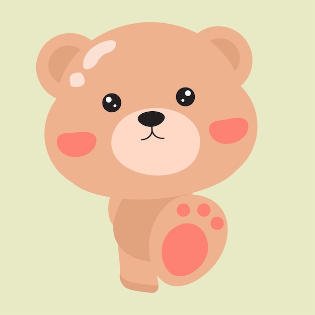 Una graziosa illustrazione dell'orso dei cartoni animati