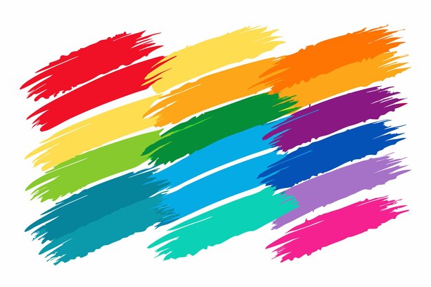 una linea color arcobaleno con i colori dell'arcobaleno